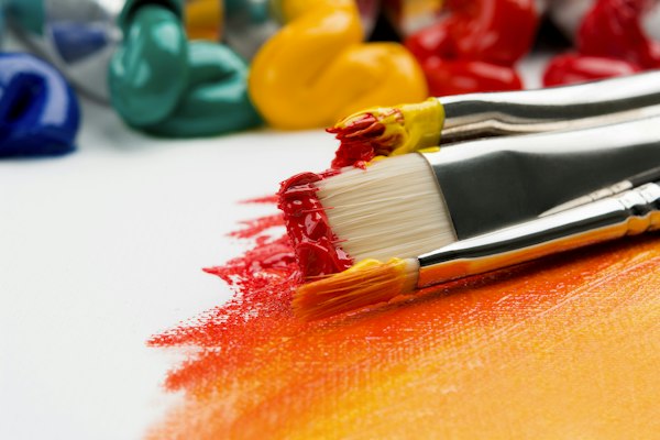 Art supplies and color palettes